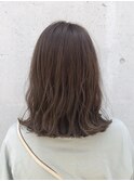 小顔カット×オリーブベージュカラー×セミウェットウェーブ