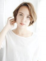 ナル 白山神社参道通り店(nalu)&nbsp;かきあげバングのショートボブスタイル