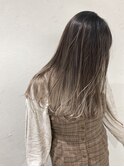 バレイヤージュ×ミルクティーベージュ