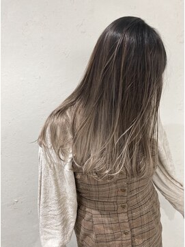 ヘアースタジオゼン アドバンス(hair studio Zen advance) バレイヤージュ×ミルクティーベージュ