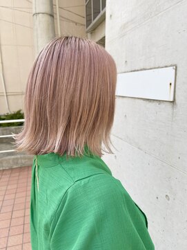 ヘアーデザイン アルエ(HAIR×design ARUE) 【ARUE】ボブ×ピンクベージュ