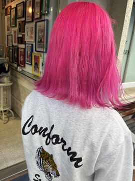 ヘアー アレス(hair ales) 原色カラー　ピンクカラー　韓国カラー