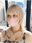 ハイトーンくびれウルフ_チェリーブラウンフェミニン_ba429111