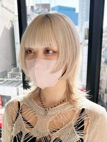 アルバム 池袋(ALBUM)&nbsp;ハイトーンくびれウルフ_チェリーブラウンフェミニン_ba429111