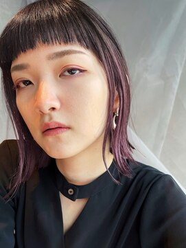 イトシテ インナーピンクパープル×切りっぱなし外ハネボブ【本多身和子】