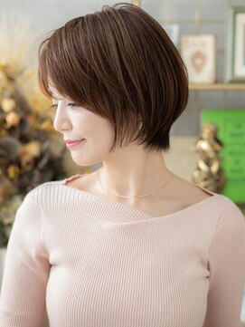 カバーヘア ブリス 北浦和(COVER HAIR bliss) 小顔かきあげ前髪前下がりショートマッシュa北浦和20代30代40代