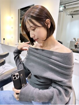 オールヘア(ALL HAIR) short bob × olive beige.