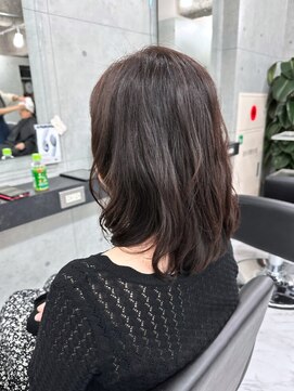 エンディアリング 東銀座(Endearing) 黒髪/グレーベージュ/レイヤーロング/前髪パーマ/銀座/東銀座