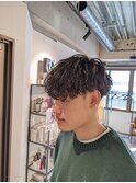 vマッシュ×波巻きスパイラルパーマ