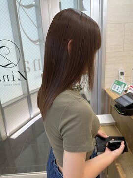 ジーナ 福岡藤崎(Zina) [Zina藤崎]髪質改善/オリーブベージュ/韓国ヘア/前髪/顔周り