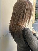【Barouche/中島綾子】 裾カラー ミルクティーベージュ 堀江