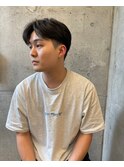 地下風ストレート ツーブロック 刈り上げ 代官山 中目黒