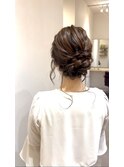 後れ毛ダウンアップヘアアレンジ/韓国風ヘア/ローポニー