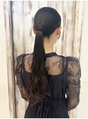 【ヘアセット】結婚式参列用。タイトアレンジのローポニー