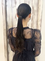 【ヘアセット】結婚式参列用。タイトアレンジのローポニー