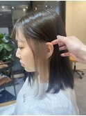 インナーホワイトベージュ/オリーブグレージュ/イヤリングカラー