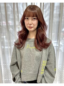 アクシス 栄ガスビル店(`AXIS) ブリーチなしピンクカラー似合わせカットAXISガスビル店市川