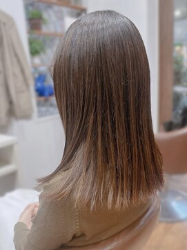 ランデ(RANDE) 白髪染め白髪ぼかし大人かわいいミディアムショートボブ40代50代