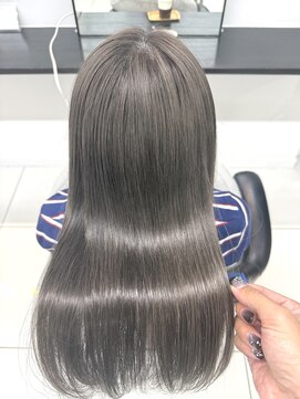 ユニークノベル 中央林間(unique novel) チャコールグレー　ヘーゼルグレージュブリーチダブルカラー