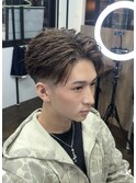 フェザーショートフェザーパーマメンズカットフェード眉毛岐阜