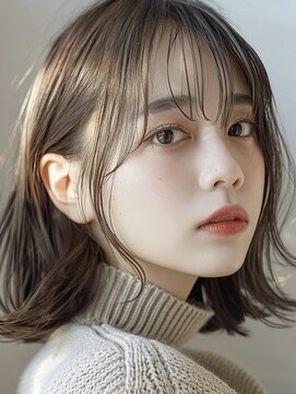 透け感ショートボブ