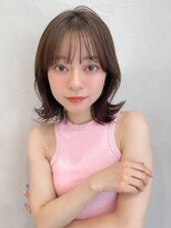 アグノス 青山(Agnos)&nbsp;大人ガーリーダークアッシュミディアムレイヤーカット小顔