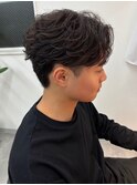 千葉駅MEN’S/波巻きツイストスパイラル/刈り上げセンターパート