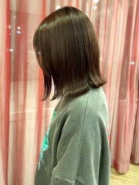 キャパサウス 春日 大野城店(CAPA south) 切りっぱなしボブ アッシュグレー 透明感カラー 髪質改善 20代