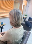 白髪ぼかし30代40代50代細かめハイライトグレージュ