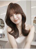 ●大人女性が叶うくびれヘア！前髪顔周りとレイヤーが可愛い！