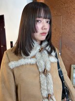 チクロヘアー(Ticro hair)&nbsp;＠Luca グレージュ× 姫カット