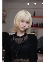 アンブル リュクス 池袋(amble luxe)&nbsp;ホワイトブロンド×ミニボブ