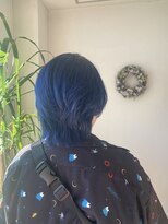 ケイズプラスカラン(HAIR AND MAKEUP K's PLUS calin) 青色ウルフ♪