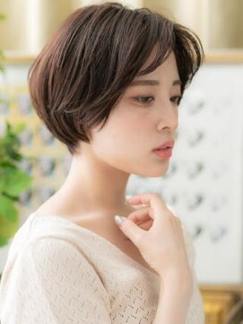 カバーヘア ブリス 上尾西口店(COVER HAIR bliss) かきあげ前髪黒髪大人ボブショートマッシュa上尾20代30代40代