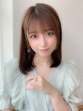 アフロート ディル(AFLOAT D'L) 20代30代40代大人かわいい小顔ボブ ひし形シルエット グレージュ