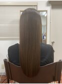 ツヤサラロング　髪質改善カラー＋電子トリートメント