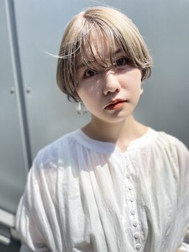 ヌード(NUDE) 「NUDE」#シルキーベージュ束感ショート大人ショートボブ