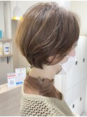 tuuli☆30代40代ペールベージュ切りっぱなしショート 63