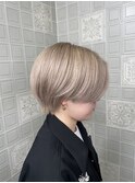ホワイトベージュショート
