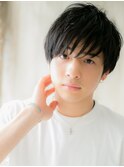 好感度大！アッシュブラック爽やかマッシュヘアW上尾