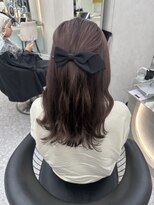 ロンド マーレ 天神大名店(Lond mare)&nbsp;ピンクブラウン/暖色カラー/カシスピンク/韓国ヘア/顔周りカット