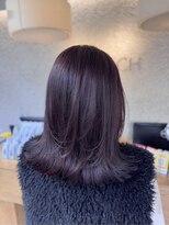 ビーチ(BEACH) ピンクラベンダー暖色カラーレイヤーカット