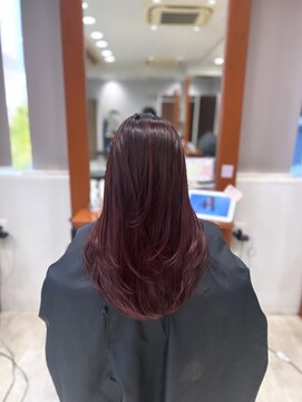 シエル 難波店(CIEL) 【ワインレッド×レイヤー】#透明感カラー#Kotona