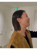 マッシュウルフミディアムレイヤーボブ前下がりボブ小顔ワンレン