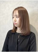 ミディアムレイヤー/オレンジブラウン/船橋/レイヤーカット