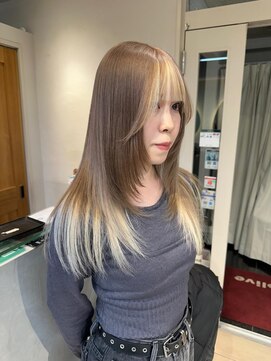 テトラ バイ ネオリーブ 横浜西口店(tetra by neolive) ブロンド×ミルクティ　レイヤーカット