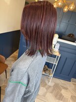 ラグ バイ シゲルカットクラブ 神田久志本店(lag)&nbsp;艶感ボルドーくびれセミボブ