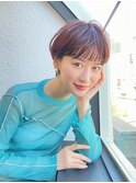 前髪長め大人小顔ショート30代40代50代　藤沢