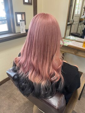 ガルボヘアー 桟橋店(garbo hair) デザインカラー高知美容院ペールピンク