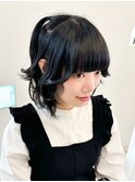 ボブゆるふわハーフツイン